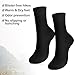 Cuffbow 4 Pairs Mens Liner Socks Warm Mid Calf Hiking Liners Ultra-lightweight Sweat Absorption Boot Socks for Adult(L,Black)