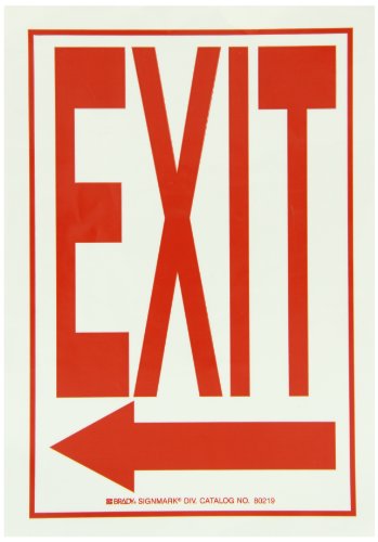 Panneau Exit avec photo Brady 80219 évite la panique dans le noir complet en entreprise