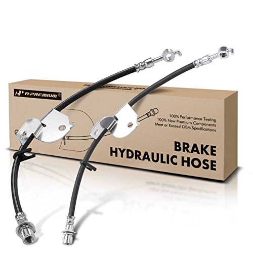 A-Premium Front Driver and Passenger Brake Hydraulic Hoses Compatible with Ford Models - F-150 F150 2012 2013 2014 - Pack of 2