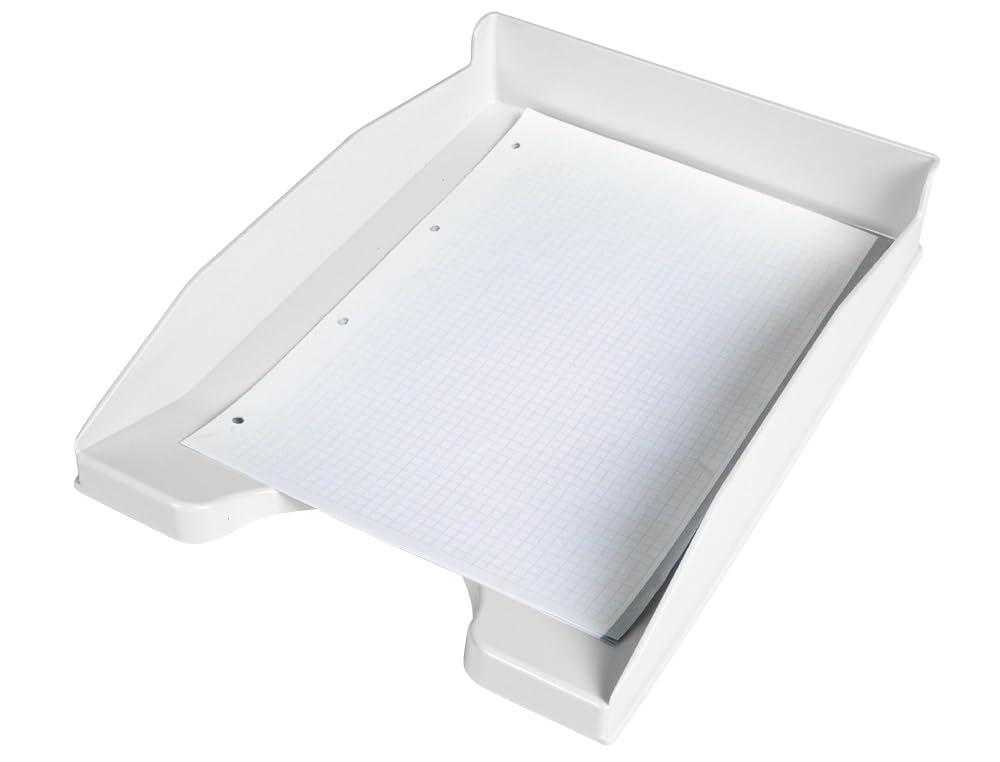 Ecogreen Office Paper Bandejas de Oficina Apilables 6 Piezas Organizador Escritorio Blanco Pastel