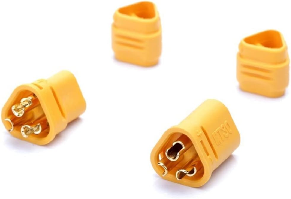 FLASH HOBBY UAV 5 Pairs MT30 Connector 2mm 3-Pin Male and Female Motor Connector Plug Set for RC Model