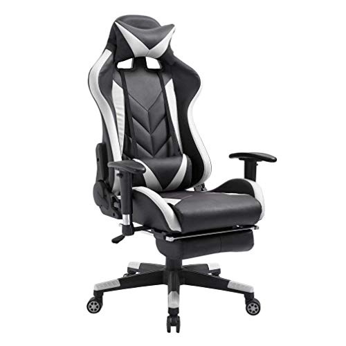 Poncherish Racing - Silla de Oficina con reposabrazos Plegables y Respaldo Alto (150 kg, Altura Regulable)