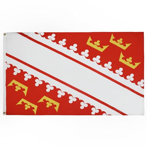 AZ FLAG - Drapeau Alsace - 150x90 cm - Polyester léger - Drapeau Alsacien - Province D'Alsace Avec Oeillets Métalliques Intégrés - 80g