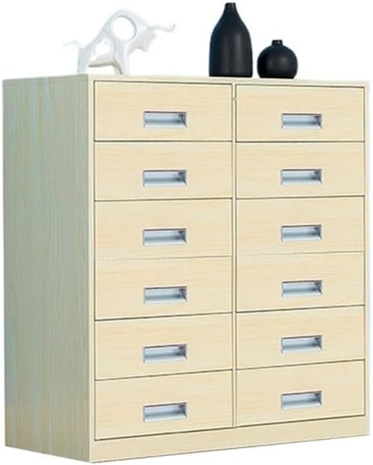 Office File Cabinets Household Multifunctional Storage Cabinet 6 Layers of Large-Capacity Drawer Metal Data File Organizer for Home Office(Brown)