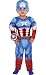 Suit Yourself Captain America Muscle Costume for Babies, Size 12-24 Months, Includes a Padded Jumpsuit, a Hat, and More
