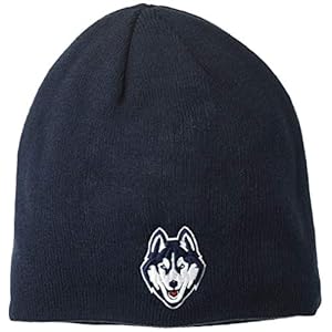 NCAA Connecticut Huskies Mens Edge Beanie Team Color, Connecticut Huskies Navy, One Size