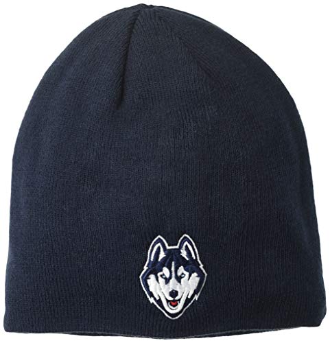 NCAA Connecticut Huskies Mens Edge Beanie Team Color, Connecticut Huskies Navy, One Size