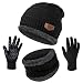 Loritta Men Beanie Hat Scarf Set Winter Warm Knit Hat and Infinity Scarf Gift Set