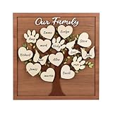 LHIUEM 3D Our Family Tree Signs Custom Family Name...