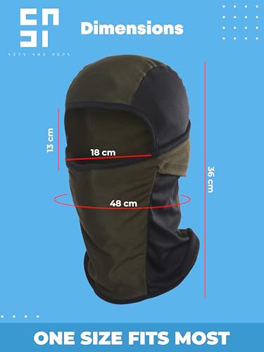 Image of inchPack of 2 Black & Blue Premium Face Mask for Bikers I Breathable Full Face Cover Balaclava for Men I Helmet Mask for Dust Protection