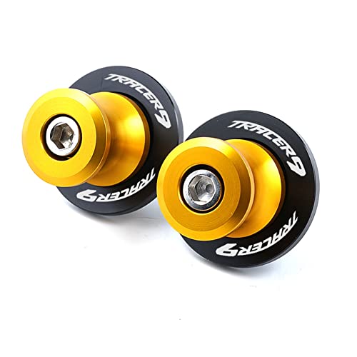 Bobine Curseur M6 Tracer 9 GT Vis Support Bras Oscillant Évite Chute Moto Yamaha Or