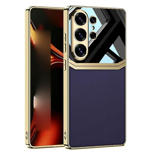 Étui en cuir pour Samsung S26 Ultra coque violette fine idéale au bureau