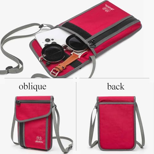 Image of JEMINAL Passport ID Crossbody Phone Bag for Men & Women: Waterproof Small Phone Shoulder Handbag for lighty Camp Jog Travel