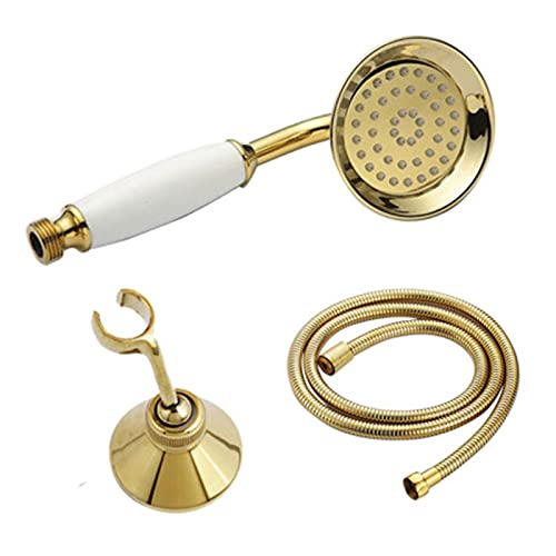 Cabezal de Ducha Manual Estilo Teléfono Latón Cromo miniatura 6