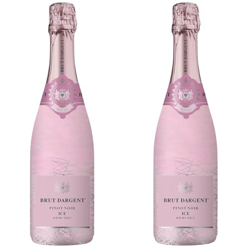 Brut Dargent - Ice Rosé Pinot Noir Halbtrocken Sekt, Méthode Traditionnelle (1 x 0.75 L) (Packung mit 2)