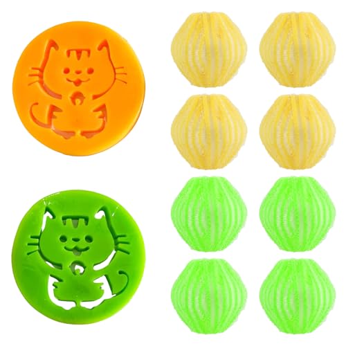 10 Pcs Pet Hair Remover Laundry Balls, Reusable Lint Catcher for Washing Machine, Laundry Bedding Clothes
