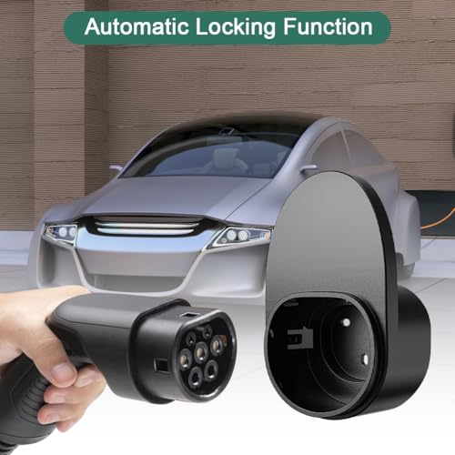 Image of STHIRA Charging Plug Wall Holder for Electric Vehicle Charging Gun Wall Holder Cable Organizer, Universal Fit, Screwfix PC Wall Bracket