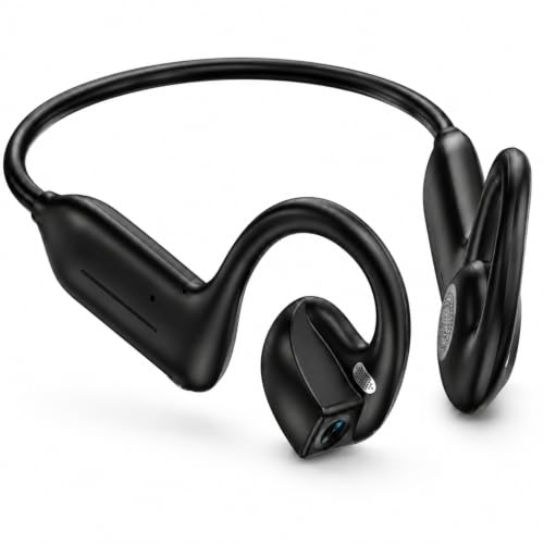 Image of E12 Bone Conduction Headphones with Camera, Open-Ear Bluetooth Earbuds