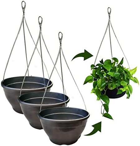 Kit 3 Vaso/cuia Suspenso Para Samambaia e Planta Pendente + Cabo ...