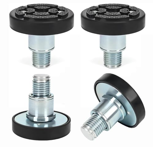 4pcs 50mm Shaft Screw Up Car Lift Pads, 4-9cm Plus-High Car Lift Rubber Tray, Raising Lift Tool Tray for Car Lift Bridge Jack Stable Support by Generic - Used condition - US$99.83