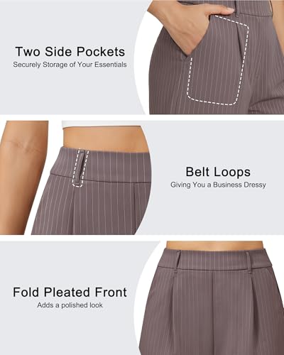 Image of G4Free EverGoing Dressy Casual Shorts for Women 4 inch High Waisted Summer Lounge Pleated Shorts with Pockets