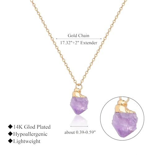 Crystal Necklace for Women, Handmade Gem Necklace 14K Gold Plated Healing Crystals and Stones Spiritual Jewelry Gifts for Women4