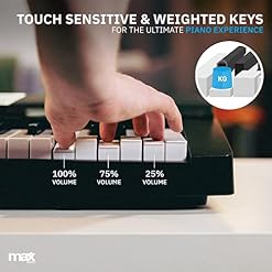 MAX KB6W piano numérique 88 touches et pédale de sustain, idéal pour débuter le piano - Les Beatles, Paul McCartney, John Lennon, RIngo Starr, George Harrison MAX KB6W piano numérique 88 touches et pédale de sustain, idéal pour débuter le piano – Image 3