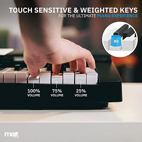 MAX KB6W piano numérique 88 touches et pédale de sustain, idéal pour débuter le piano - Les Beatles, Paul McCartney, John Lennon, RIngo Starr, George Harrison MAX KB6W piano numérique 88 touches et pédale de sustain, idéal pour débuter le piano – Image 4