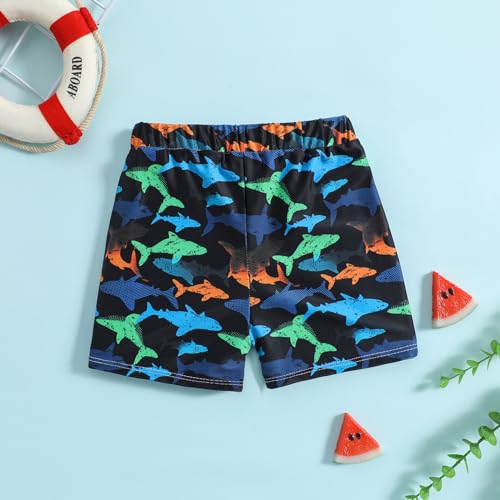 Image of Ohrwurm Baby Boy Swim Trunks Cartoon Print Elastic Waist Swimming Shorts Beach Board Bathing Suit Swimwear