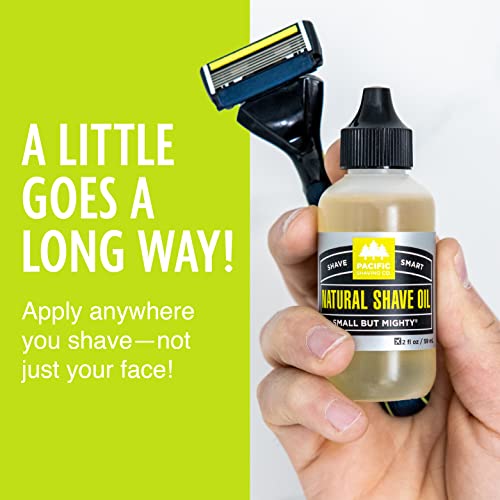 Pacific Shaving Company Natural Shaving Oil - Shaving Oil For Men & Women - Avocado Oil, Sunflower Seed Oil & Vitamin E Oil For Face, Legs, Arms & Full Body - Unisex Beard & Shave Care (2 Oz) #TOP4
