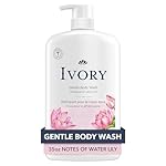 Ivory Gentle Body Wash, Designed for the Whole Family, Free of Dyes Heavy Perfumes Parabens Phthalates & Silicones, Water Lily Scent, 35 oz