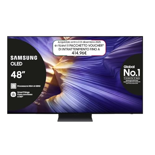 Samsung Smart TV 48'' QE48S94FAEXZT OLED 4K, NQ4 AI Gen3 Processor, 4K AI...