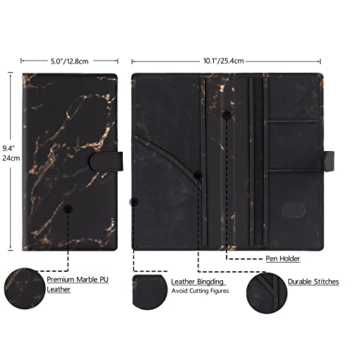 Image of TOURSUIT Car Registration and Insurance Card Holder, Marble Black