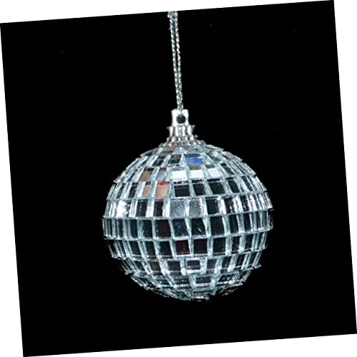IMIKEYA - 12 bolas espejadas plateadas para decoración de fiestas, bodas, discotecas y festivales, diseño reflectante miniatura 5