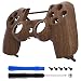 eXtremeRate Patterned Soft Touch Replacement Front Housing Shell Faceplate for PS4 Slim PS4 Pro Controller JDM-040 JDM-050 JDM-055 (Wood Grain)