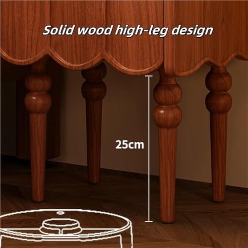 Modern Wood Bedside Table - Stylish Nightstand with Wave Texture, Durable Accent Side Cabinet for Bedroom, Living Room, and Home Decor - Sleek Design, Space-Saving