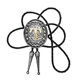 Western Braided Leather Rope Bolotie Necktie With Metal Initial Letter Pendant For Men Women Parties And Casual Wear Men's Fashion Accessory