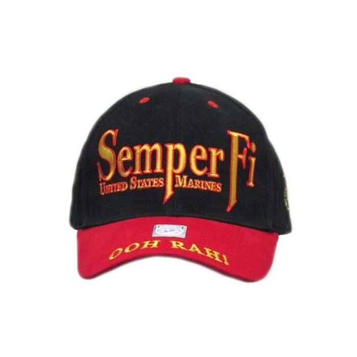 USMC SEMPER FI ONCE A MARINE ALWAYS A MARINE CORPS CAP HAT RED