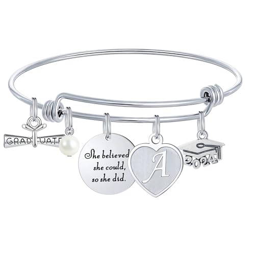 M MOOHAM Graduation Gifts for Her 2024, High School College Graduation Gifts Inspirational Graduation Bracelet, Class of 2024 Senior Graduation Gifts for Her Friends Sister Grad Present
