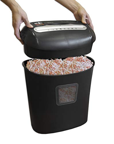 Image of Peach Document Shredder Cross Cut - 10 Sheets - 21 Litres - Particles 5 x 16 mm (P-4) - GDPR Compliant - PS500-40A