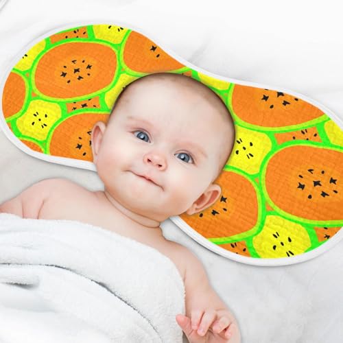 Sliced Papaya Banana Fruitage Baby Burp Cloths Cotton Washcloths Soft Absorbent Burping Rags for Baby Boy Girl Muslin Burp Cloths 1 Pack 6