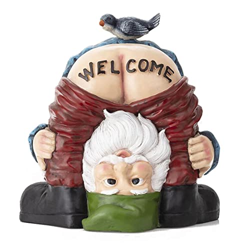 XFLYP Statue Nain de Jardin, Décoration De Statue De Nain en Résine Décoration De Statue De Jardin GNOME Ornement De Nain De Jardin pour Décoration de Pelouse, Décoration Intérieure ou Extérieure