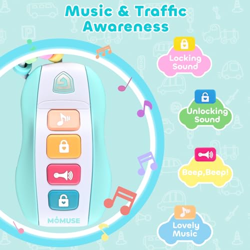 Momuse KEY4P Baby Teething Relief Toys For 6-12 Months, Baby Teether Keys Car Musical Toy thumb #3