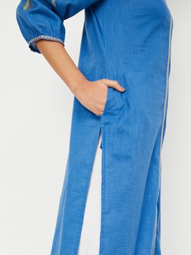 Image of Max Women's Cotton Blend Regular Fit Casual Kurta