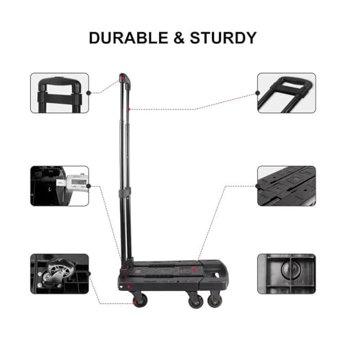 Carretilla plegable resistente 530LB con 6 ruedas miniatura 3