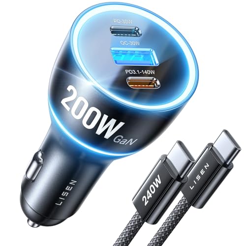 LISEN 200W GaN Car Charger