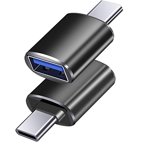 MIUOLV USB C to USB Adapter, 2 Pack USB-C to USB 3.0 Adapter, Thunderbolt 3 to USB 3.0 Adapter Compatible with MacBook Pro 2019/2018/2017, MacBook Air 2020, Dell XPS and More Type C Devices