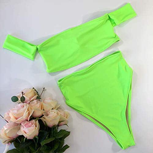 Lime green high waisted sleeve bathing suit Handmade Products