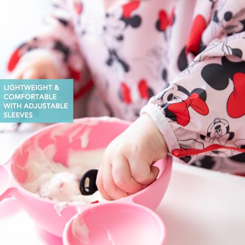 Bumkins Disney Baby Waterproof Sleeved Bib, Minnie Classic, 6-24 Months