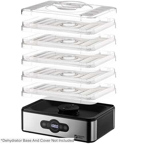 Stainless Steel Replacement Trays Set for Magic Mill Food Dehydrator Machine Model Number MFD-5000 (5 Pack)